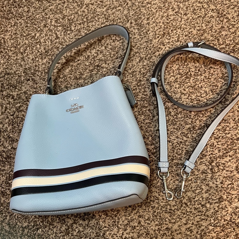 Never used, Blue Coach tote with Crossbody